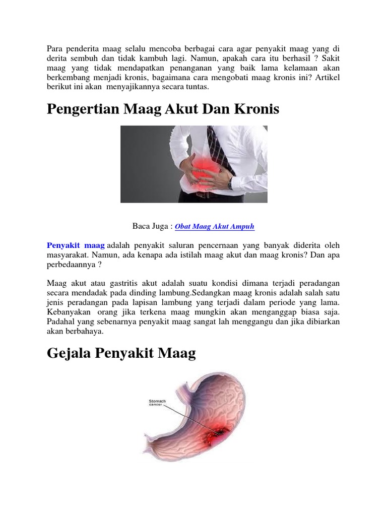 Obat Sakit Maag Kronis Di Apotik Pontianak