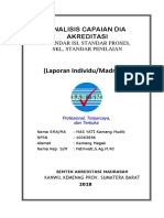 Analisis Capaian Standar Isi, Proses, SKL Dan Penilaian 2018 Mas Yati KM Mudik