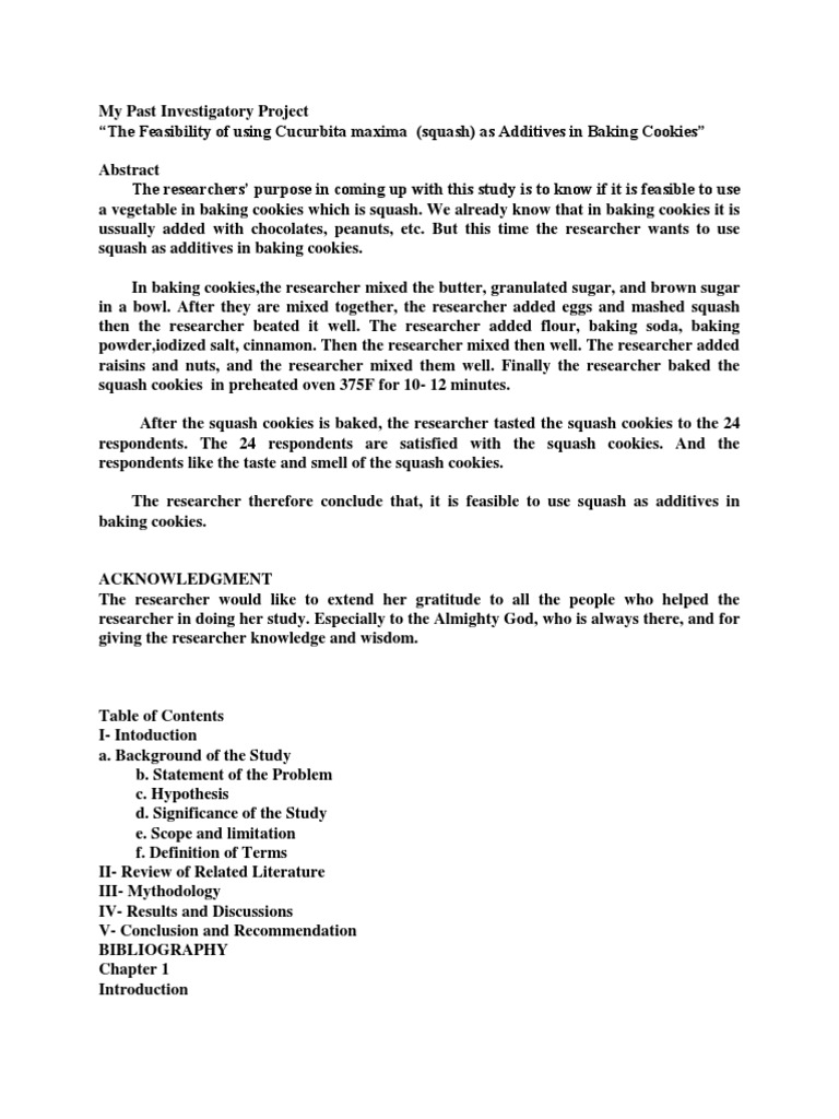 Investigatory Project | PDF | Desserts | Cuisine