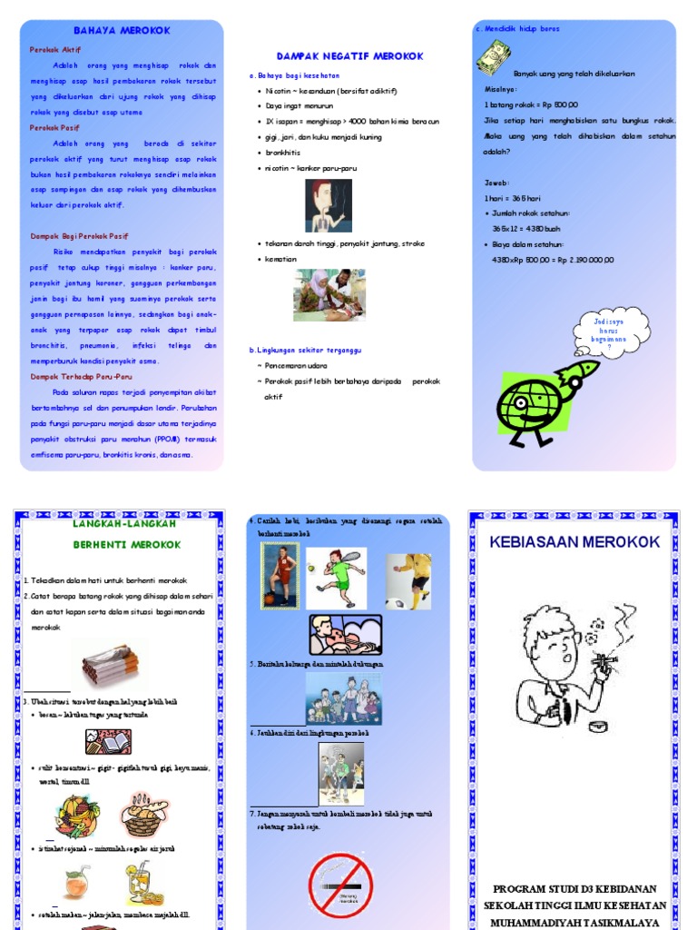 Leaflet Bahaya Merokok PDF | PDF | Kesehatan Holistik | Gaya Hidup