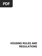 Housing Rules and Regulations