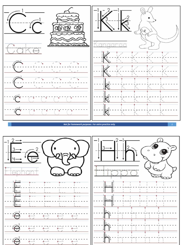 kg2 alphabet tracing week 2