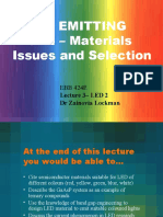 Light Emitting DIODE - Materials Issues and Selection: EBB 424E