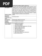 Fundamentals of Mixed Signals and Sensors