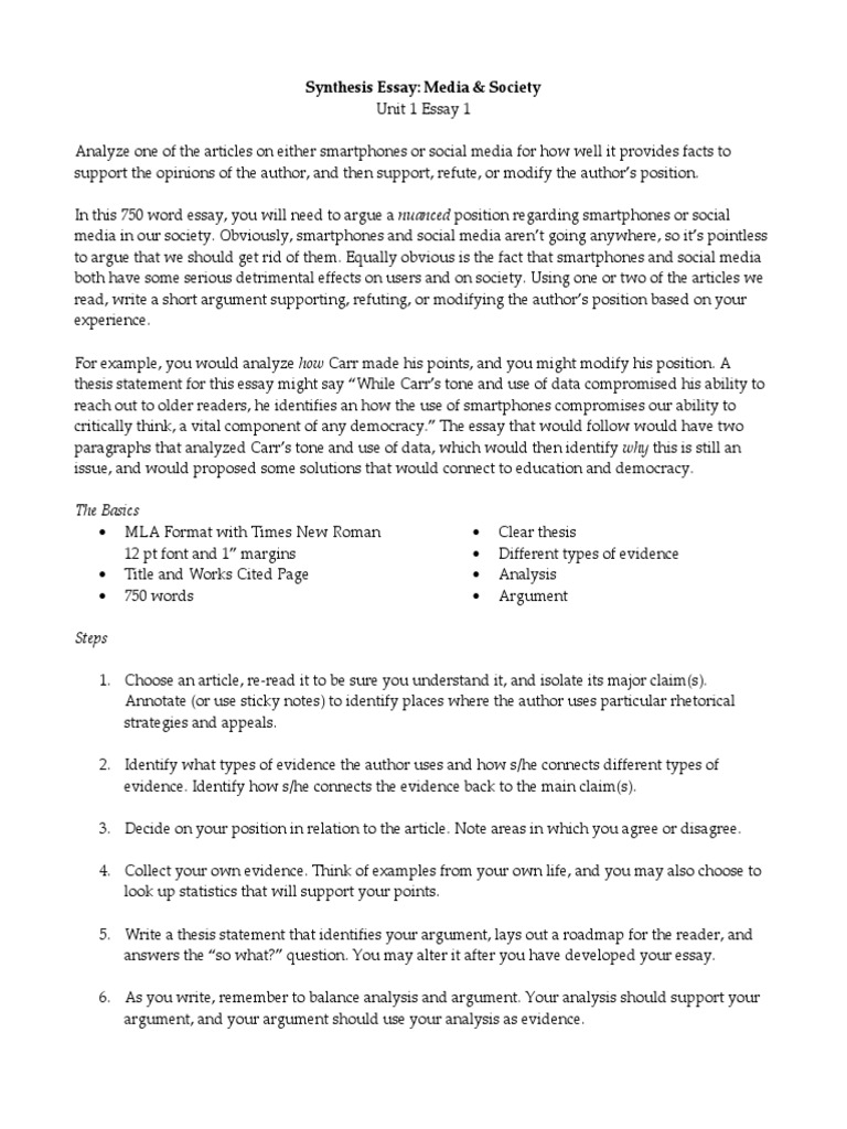 Social media essay introduction image