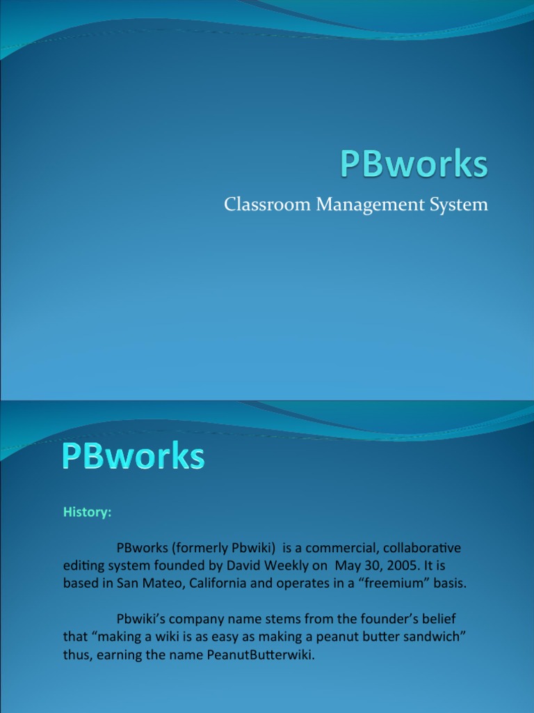 PBworks: Classroom Management Tool | PDF