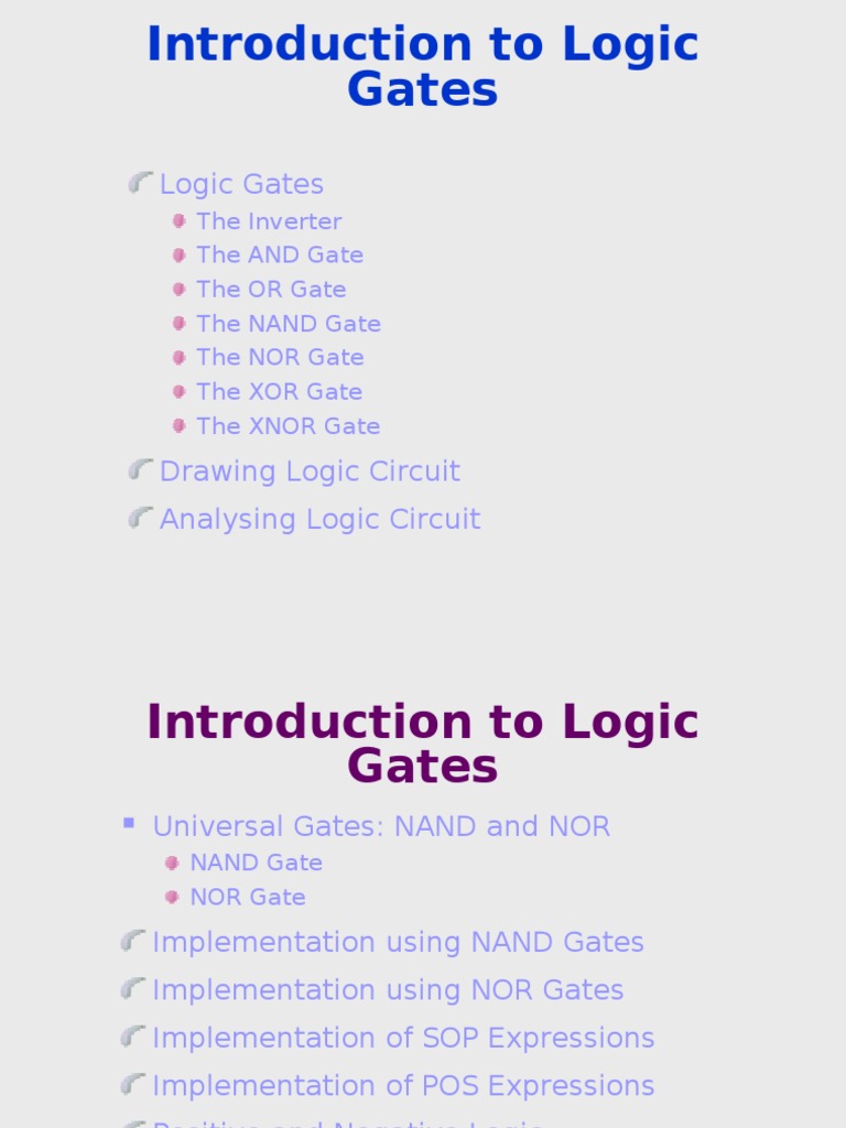 Logic gates ppt pdf