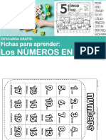 Fichas para Aprender Los Números en Ingles para Niños PDF