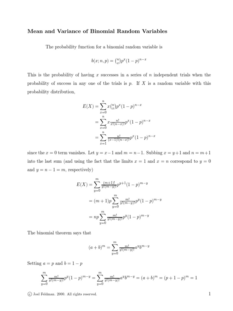 Binomial PDF | PDF