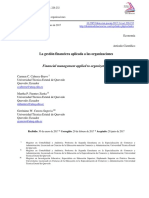 La Gestión Financiera Aplicada A Las Organizaciones: Financial Management Applied To Organizations