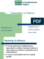 Presentation On Alliance: Pioneer Institute of Professional Studies, Indore