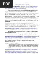 Discriminatory Acts and Policies