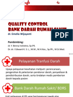 Pemantapan Mutu Bank Darah Rumah Sakit / QC BDRS