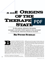 The Origins of the Therapeutic State, by Peter Schrag