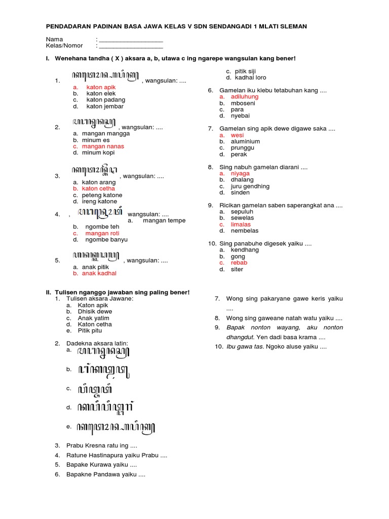 Download Jawaban Lks Bahasa Jawa Kelas 7 Gladhen 1