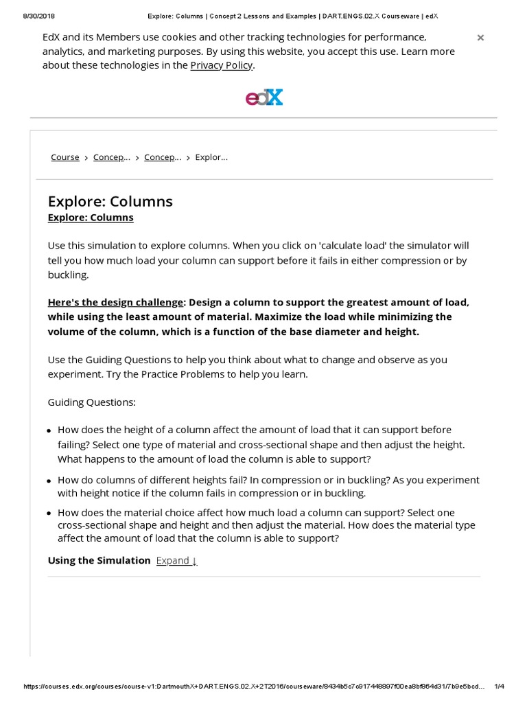 Explore Columns - Questions | PDF | Column | Buckling