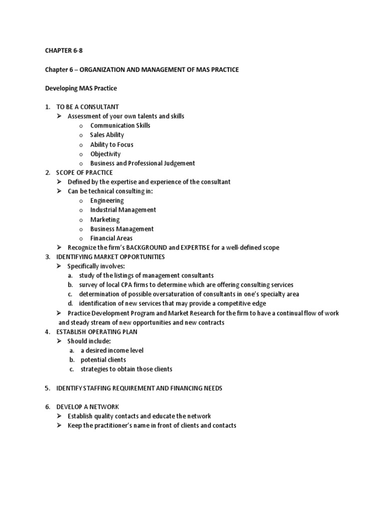 MAS Practice Management Strategies | PDF | Consultant | Certified ...