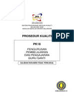 PROSEDUR KUALITI PENGURUSAN P D P GURU GANTI PDF