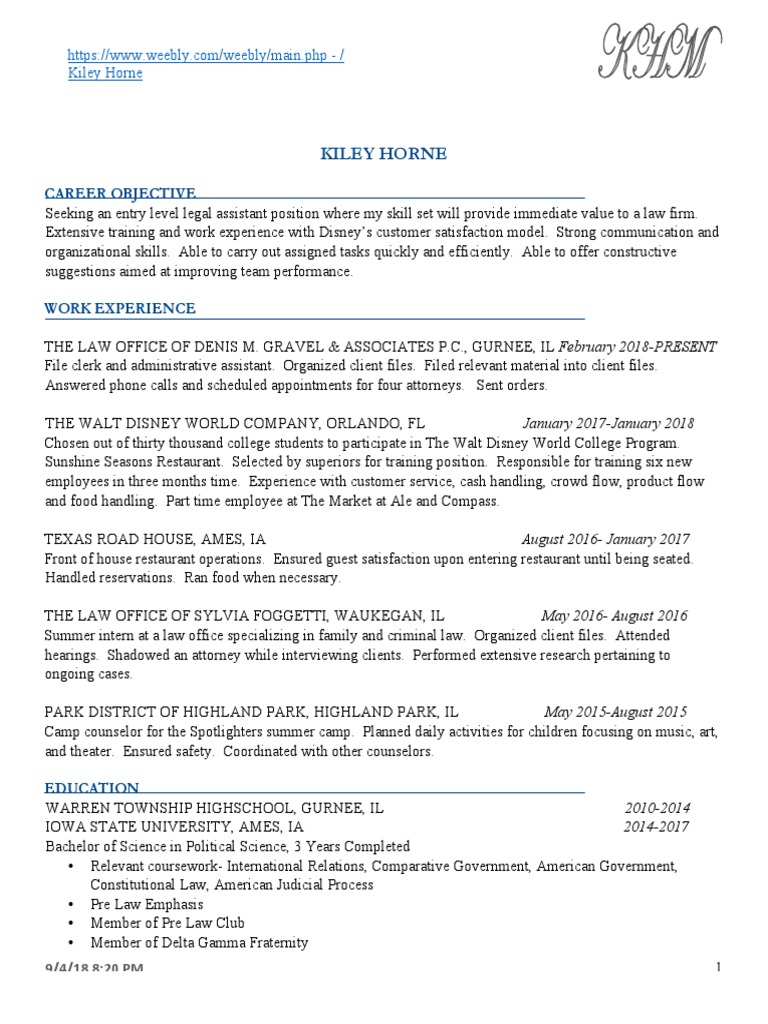 resume1 Lawyer Business