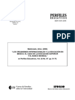 Los Organismos Internacionales y La Educacin en Mxico PDF