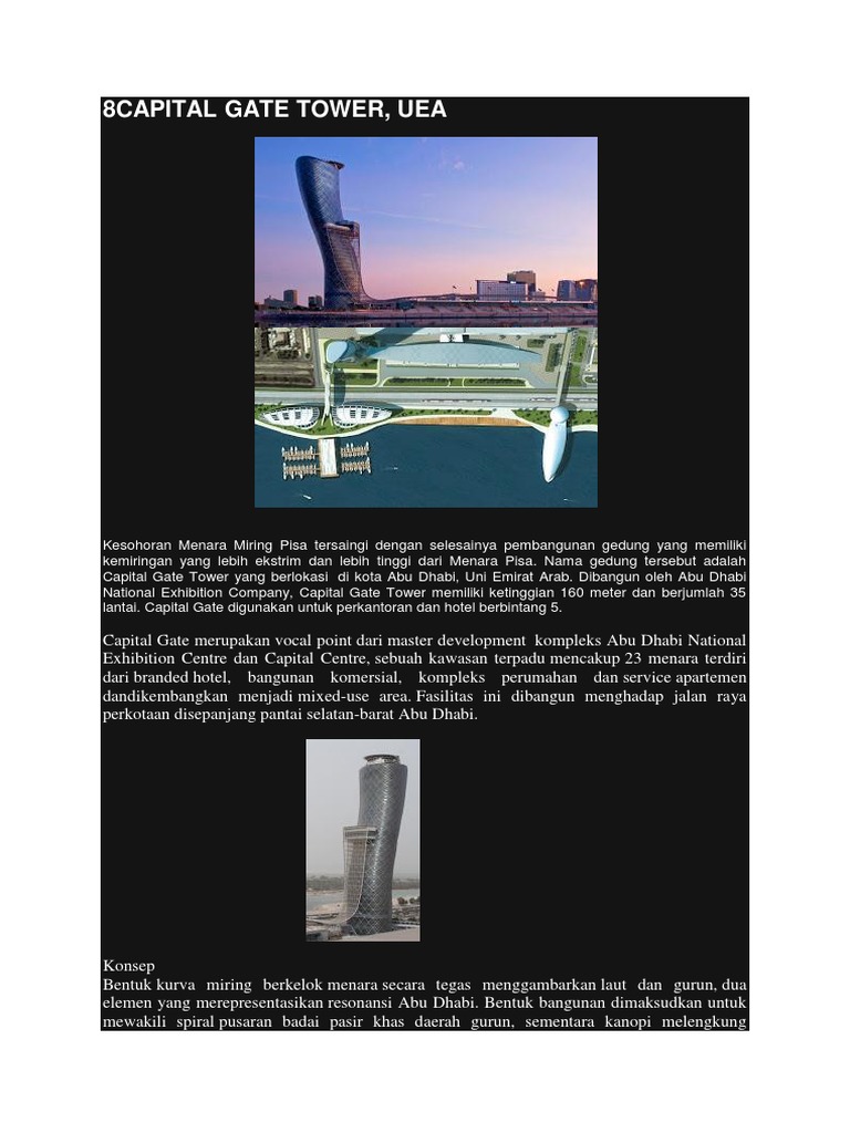 Capital Gate Tower | PDF | Seni