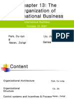 Chapter 13: The Organization of International Business: Park, Du-Jun G Liu, Jia Naran, Zorigt Ganaa