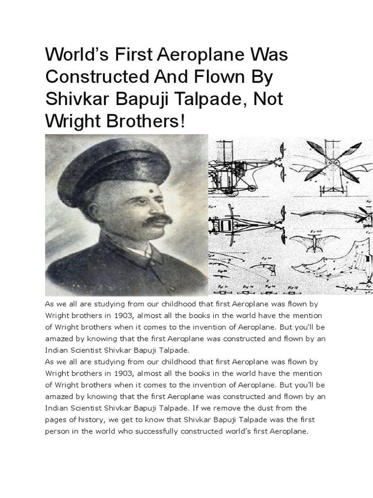 Talpade: India's Unsung Aviation Pioneer | PDF