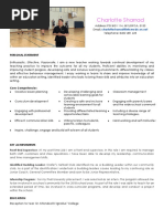 Charlotte Sharrad: Personal Statement