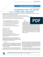 Phase Angle and Impedance Ratio Two Specular Ways To Analyze Body Composition