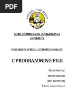 C Programming File: Guru Gobind Singh Indraprastha University