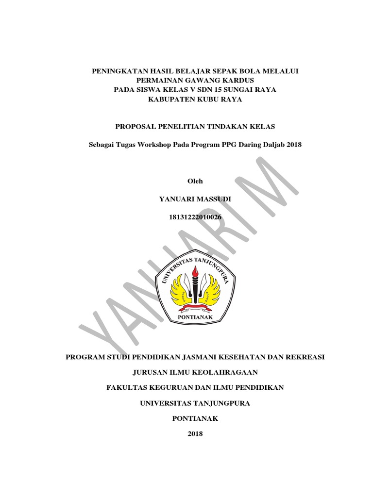 Proposal Penelitian Tentang Sepak Bola Joonka