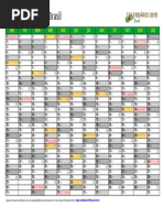Calendario 2019 Brasil
