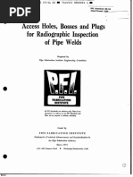 Access Holes, Bosses and Plugs For Radiographic Inspection of Pipe Welds