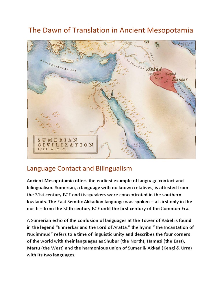 Ancient Mesopotamian Translation Practices | PDF | Mesopotamia | Sumer