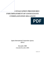 Guide For Evaluation Procedures For Employment of Consultants Under Japanese Oda Loans