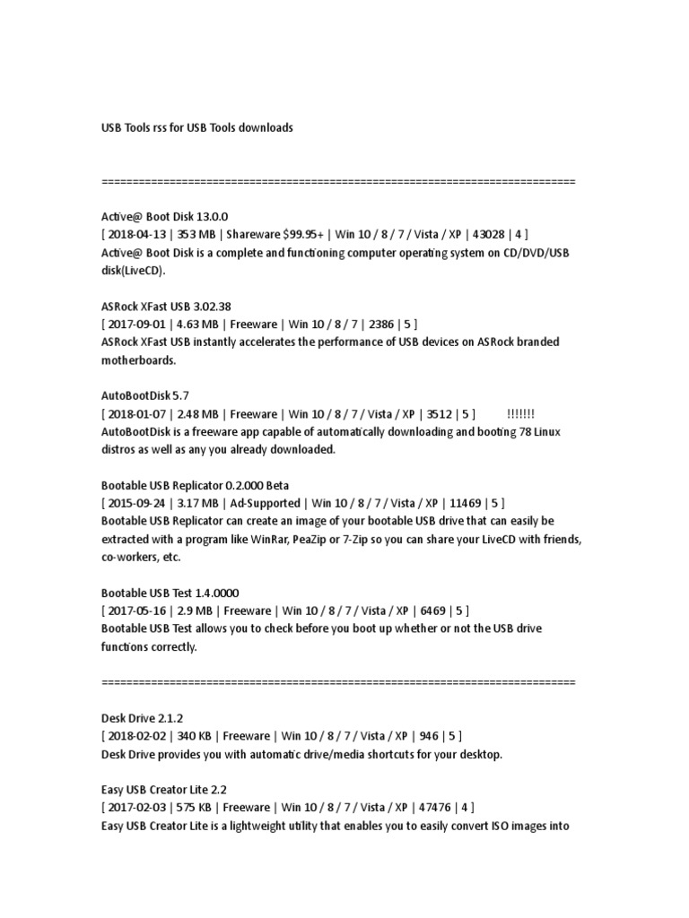 A Collection of Tools for Creating, Formatting, and Managing Bootable