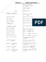 Tabela Formulas Derivadas Integrais