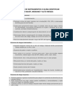 Aplicación de Instrumentos o Guira Identificar Familias de Bajop