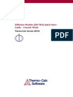 Diffusion Module (DICTRA) Quick Guide Console