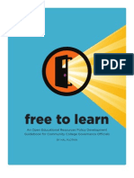 Free To Learn: An Open Educational Resources Policy Development Guidebook For Community College Governance Officials