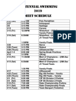 Meet Swim Schedule List 2019