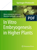 Rmana in Vitro Embryogenesis in Higher Plants