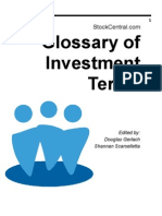 StockCentral Glossary of Investment Terms