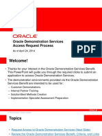 Oracle Demo Services Request Process For Partners - April 24 2014