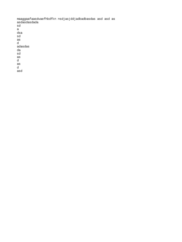 Unreadable Document Text | PDF