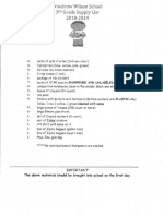 Grade 3 Supply List PDF