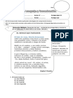 Evaluación Lenguaje y Comunicación 3° Poema y Informativo