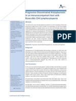 Progressive Disseminated Histoplasmosis in an Immunocompetent Host with Reversible CD4 Lymphocytopenia