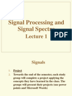 Signal Processing and Signal Spectra