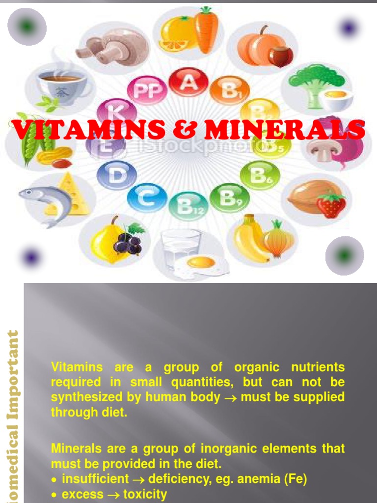 Vitamins & Minerals PDF Cofactor (Biochemistry) Vitamin
